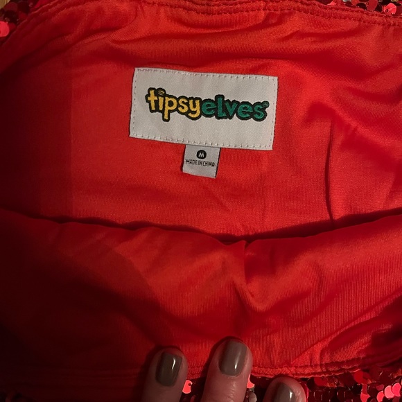 red sequined reversible pants - Picture 2 of 2